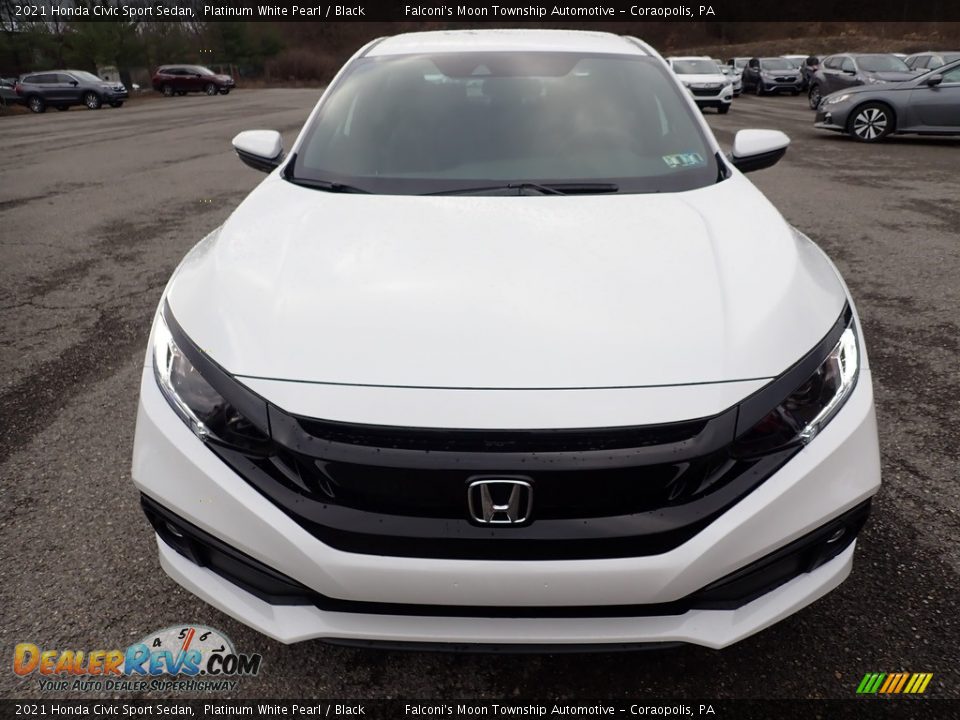 2021 Honda Civic Sport Sedan Platinum White Pearl / Black Photo #8