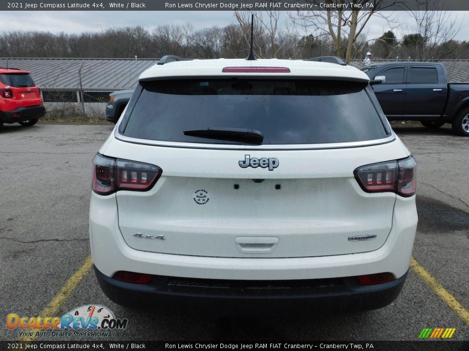 2021 Jeep Compass Latitude 4x4 White / Black Photo #6