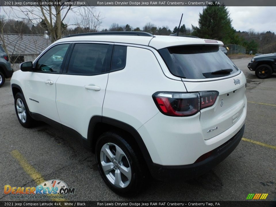 2021 Jeep Compass Latitude 4x4 White / Black Photo #8