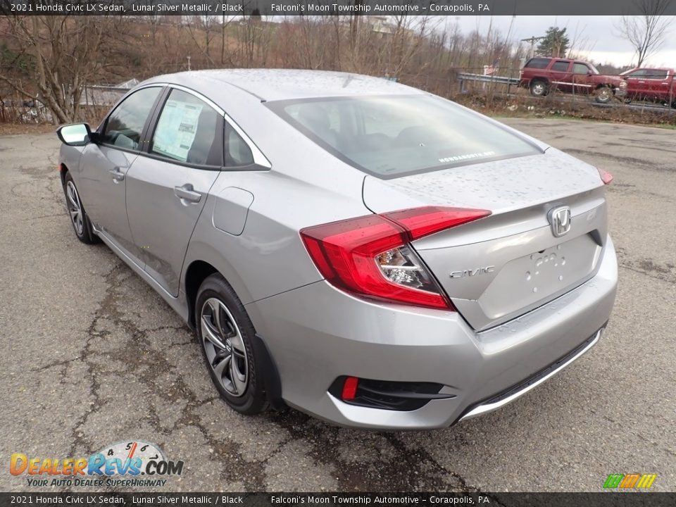 2021 Honda Civic LX Sedan Lunar Silver Metallic / Black Photo #4