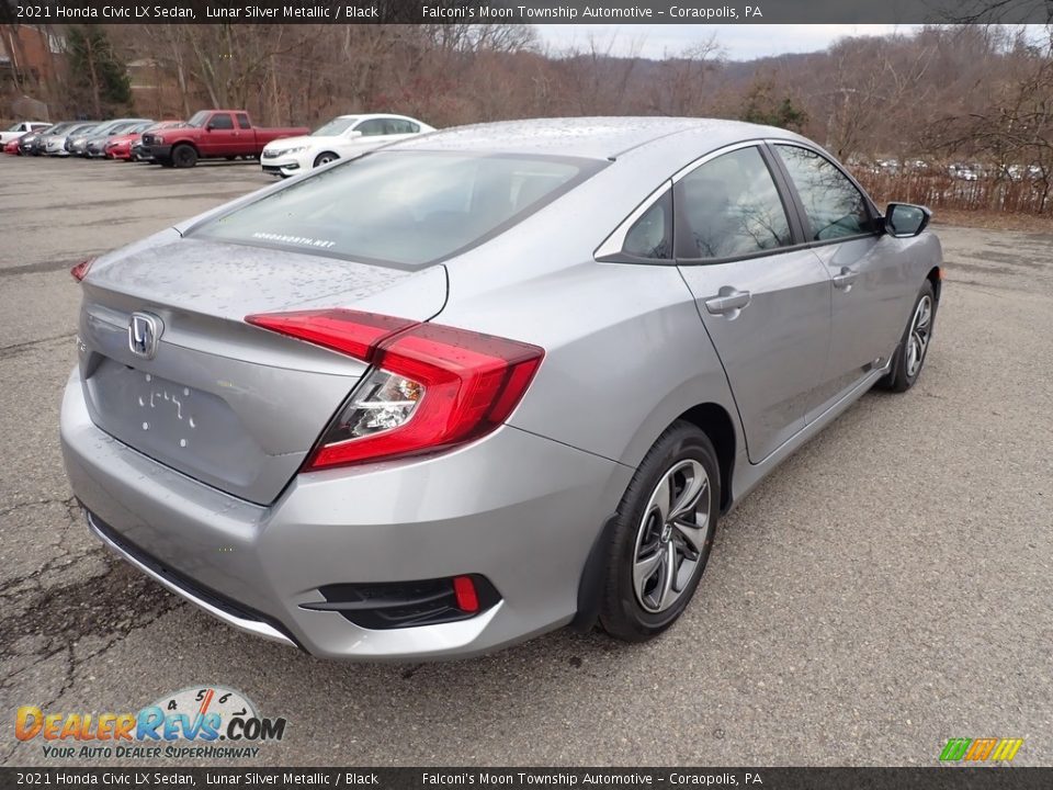 2021 Honda Civic LX Sedan Lunar Silver Metallic / Black Photo #6