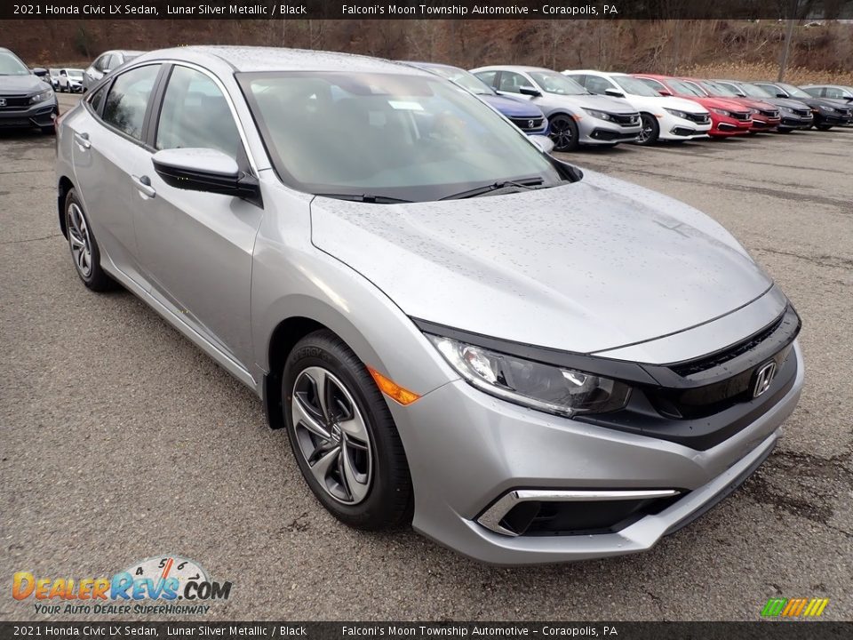 Front 3/4 View of 2021 Honda Civic LX Sedan Photo #7