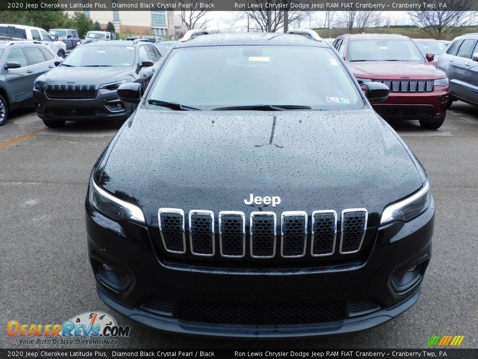 2020 Jeep Cherokee Latitude Plus Diamond Black Crystal Pearl / Black Photo #2