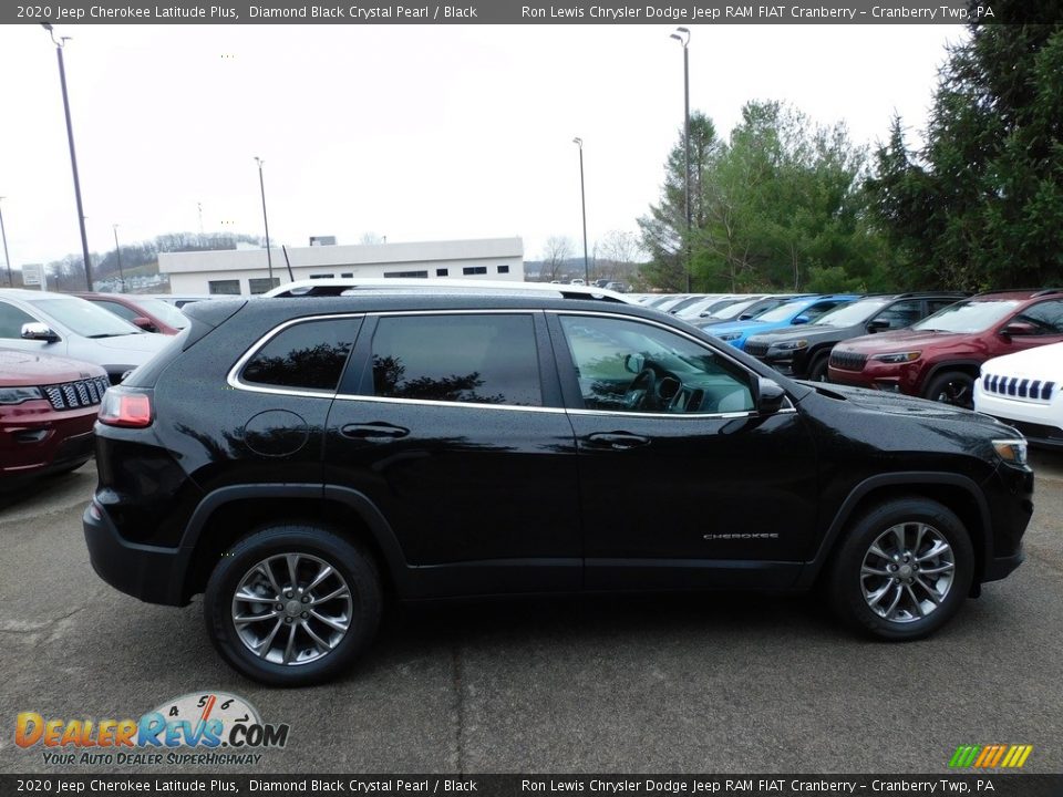 2020 Jeep Cherokee Latitude Plus Diamond Black Crystal Pearl / Black Photo #4