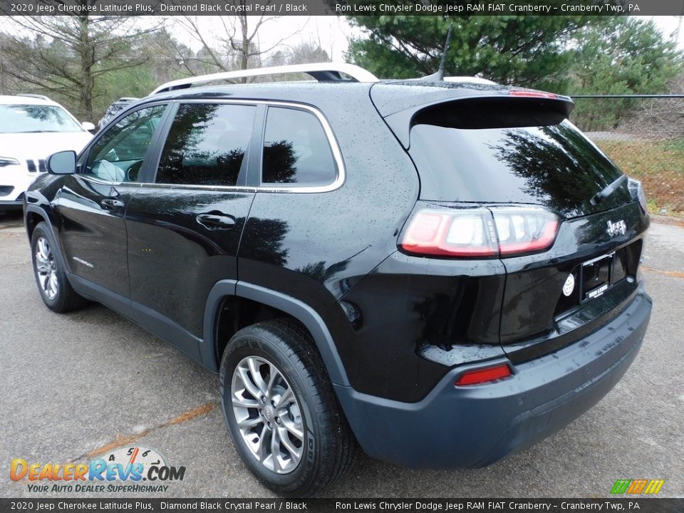 2020 Jeep Cherokee Latitude Plus Diamond Black Crystal Pearl / Black Photo #8