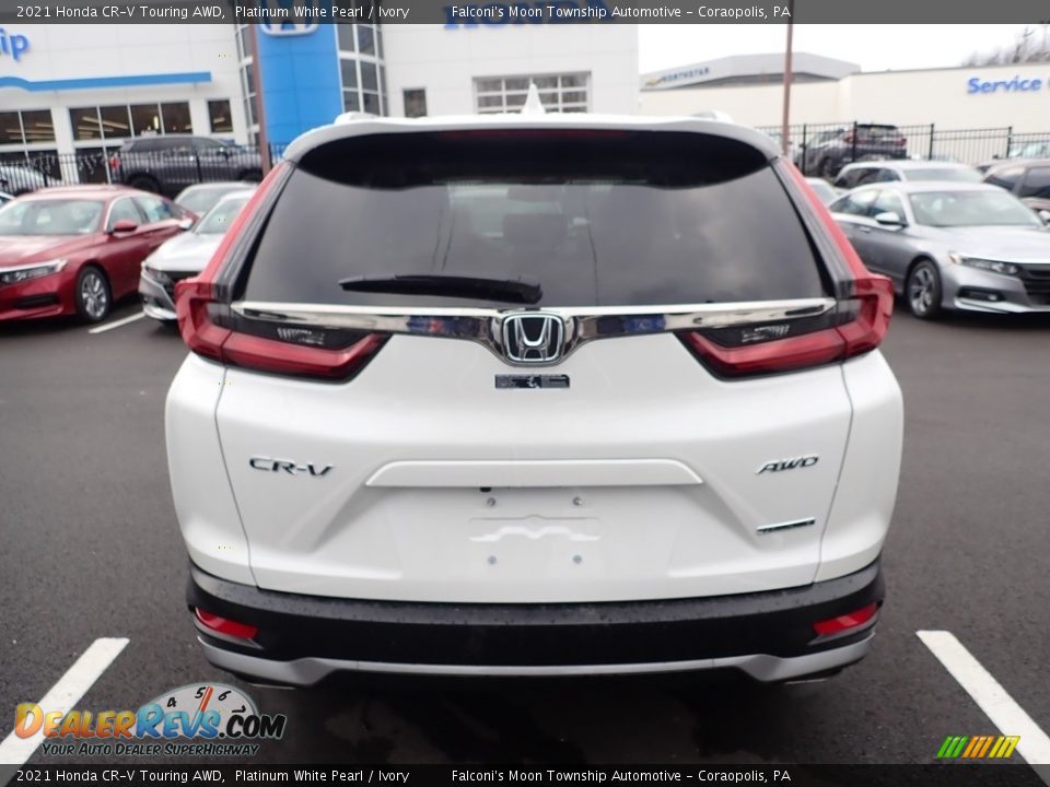 2021 Honda CR-V Touring AWD Platinum White Pearl / Ivory Photo #4