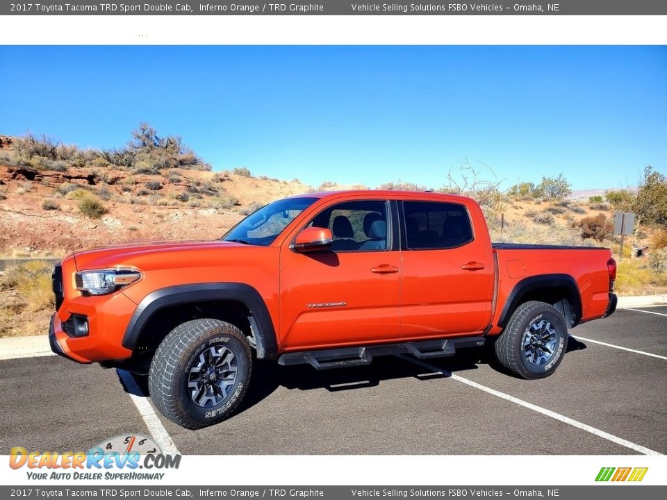 2017 Toyota Tacoma TRD Sport Double Cab Inferno Orange / TRD Graphite Photo #1