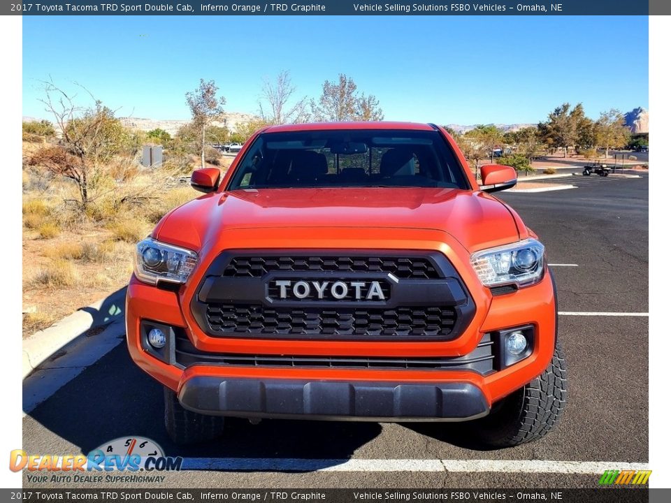 2017 Toyota Tacoma TRD Sport Double Cab Inferno Orange / TRD Graphite Photo #3