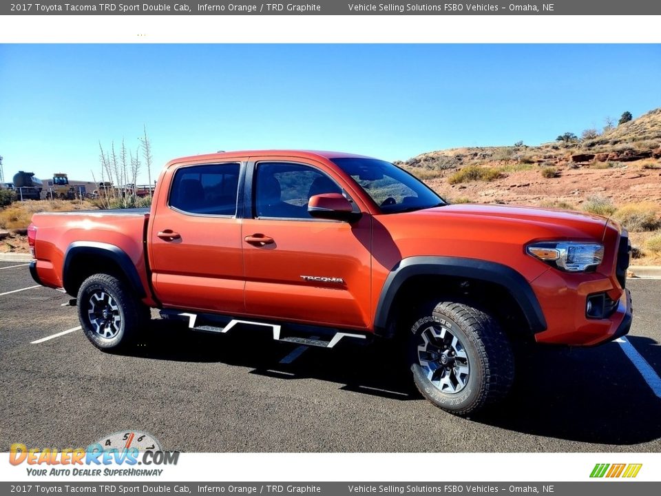 2017 Toyota Tacoma TRD Sport Double Cab Inferno Orange / TRD Graphite Photo #4