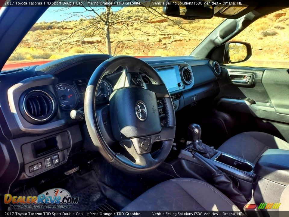 2017 Toyota Tacoma TRD Sport Double Cab Inferno Orange / TRD Graphite Photo #7