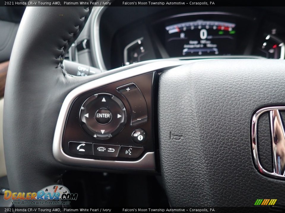2021 Honda CR-V Touring AWD Platinum White Pearl / Ivory Photo #14