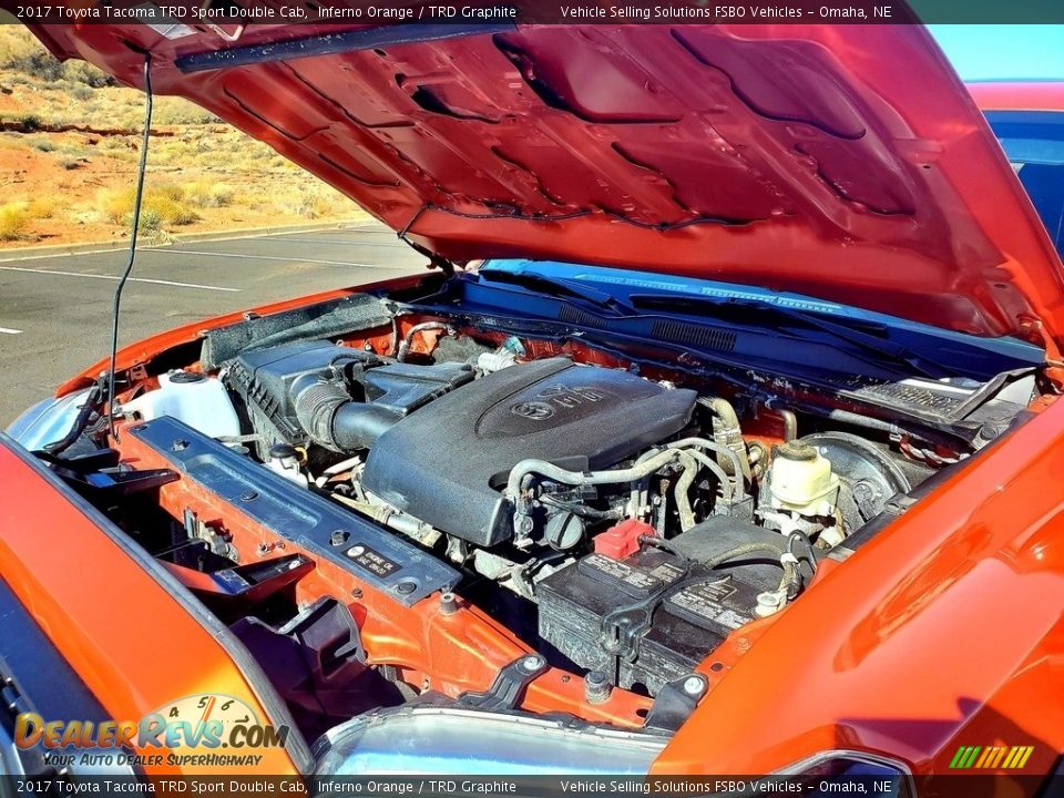 2017 Toyota Tacoma TRD Sport Double Cab Inferno Orange / TRD Graphite Photo #11