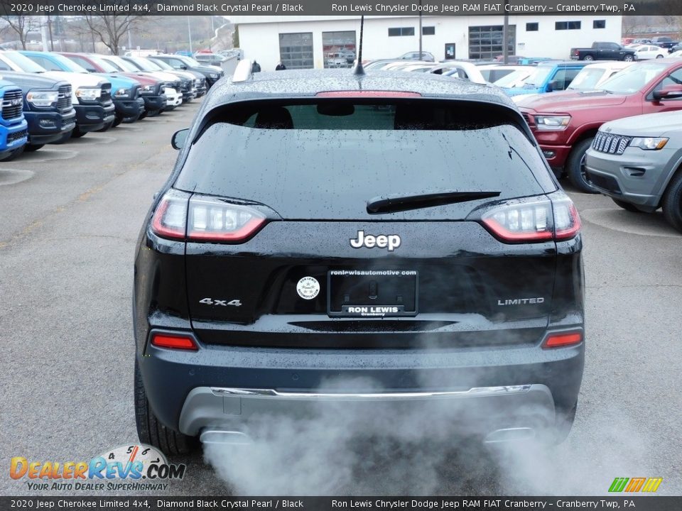 2020 Jeep Cherokee Limited 4x4 Diamond Black Crystal Pearl / Black Photo #6