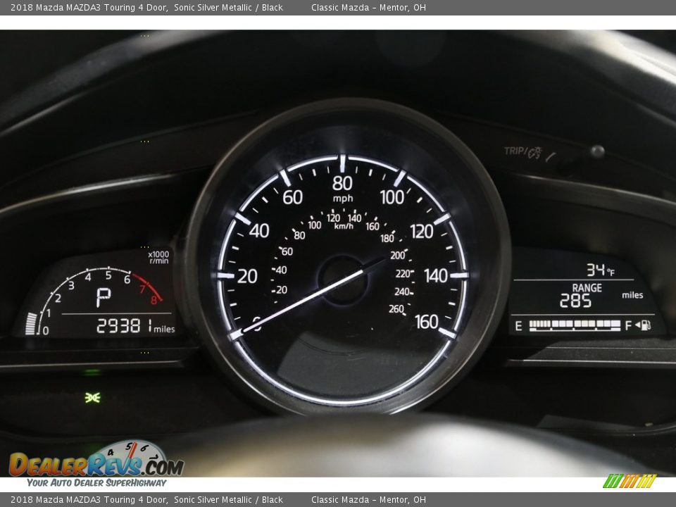 2018 Mazda MAZDA3 Touring 4 Door Sonic Silver Metallic / Black Photo #8
