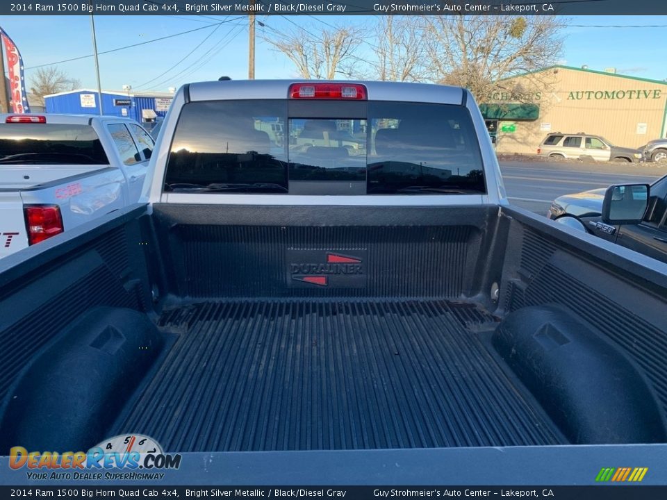 2014 Ram 1500 Big Horn Quad Cab 4x4 Bright Silver Metallic / Black/Diesel Gray Photo #8