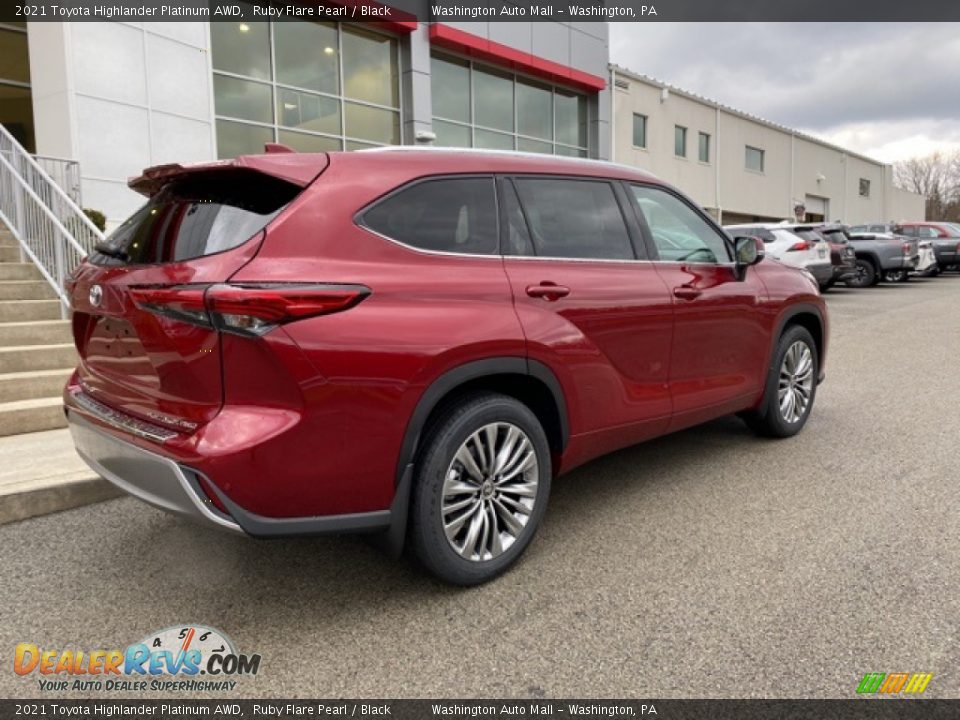 2021 Toyota Highlander Platinum AWD Ruby Flare Pearl / Black Photo #15