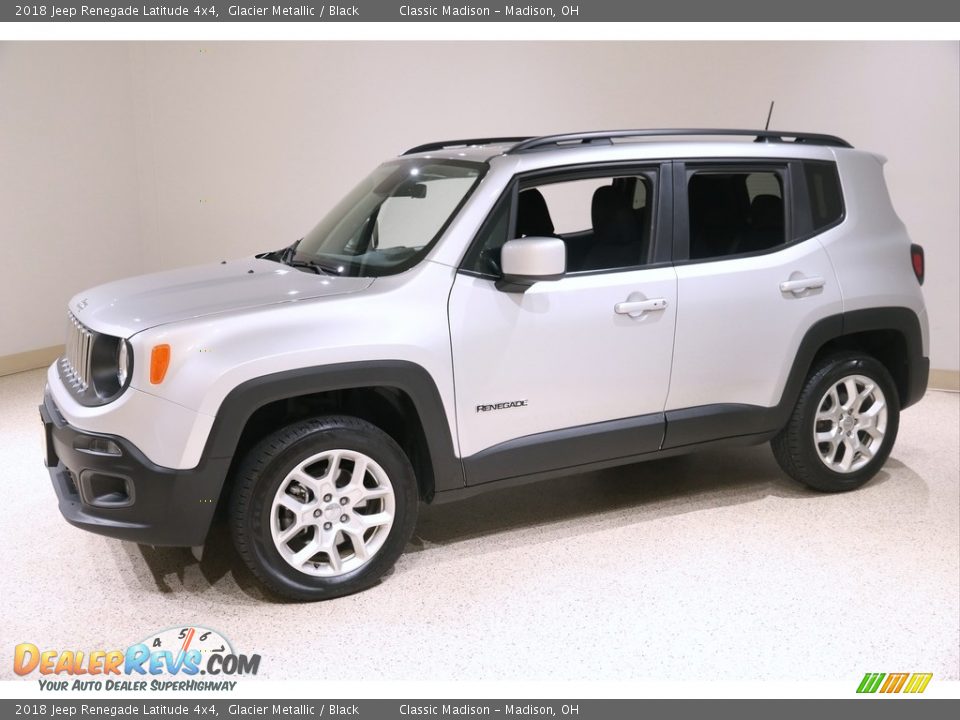 2018 Jeep Renegade Latitude 4x4 Glacier Metallic / Black Photo #3