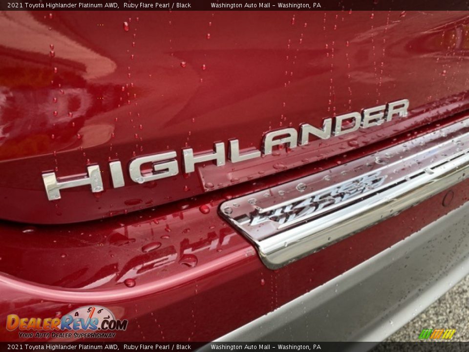 2021 Toyota Highlander Platinum AWD Ruby Flare Pearl / Black Photo #29