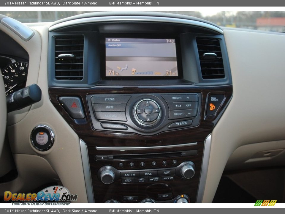 2014 Nissan Pathfinder SL AWD Dark Slate / Almond Photo #15