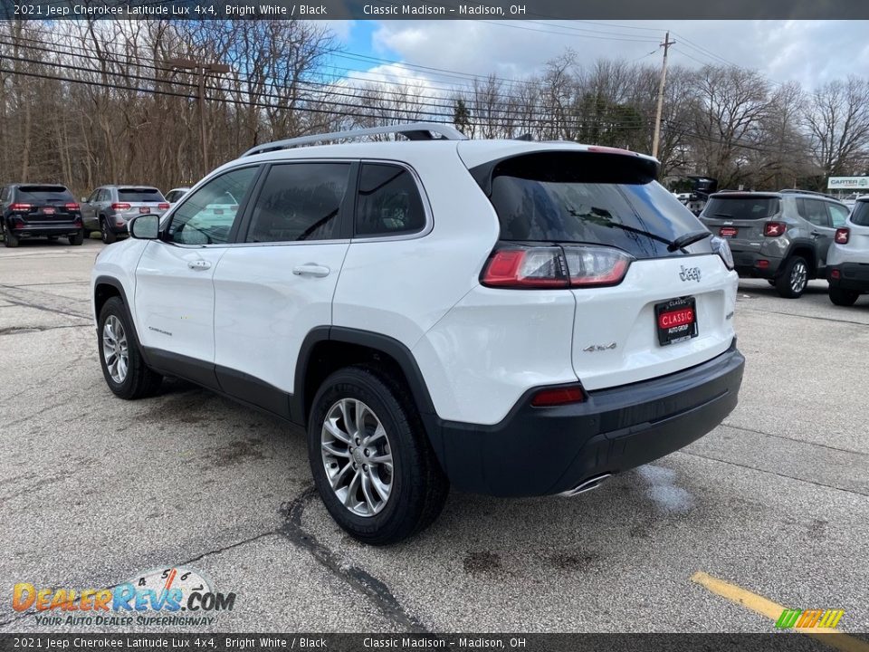 2021 Jeep Cherokee Latitude Lux 4x4 Bright White / Black Photo #8