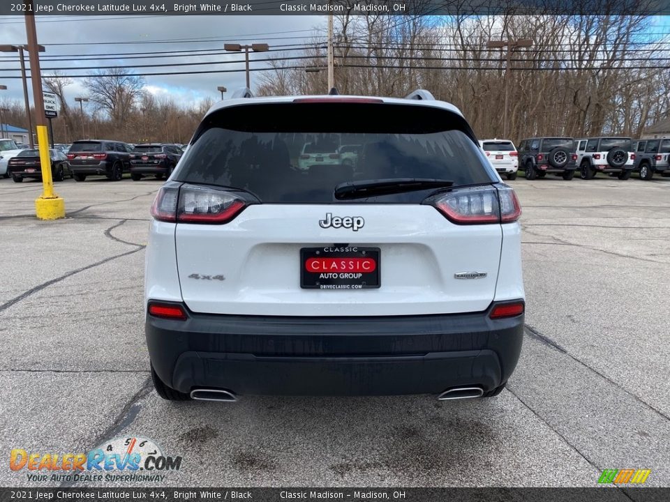 2021 Jeep Cherokee Latitude Lux 4x4 Bright White / Black Photo #9
