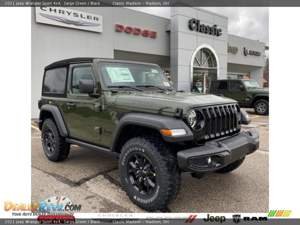 2021 Jeep Wrangler Sport 4x4 Sarge Green / Black Photo #1