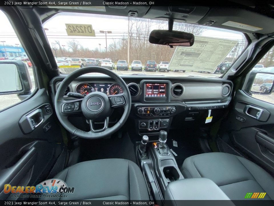 Black Interior - 2021 Jeep Wrangler Sport 4x4 Photo #4