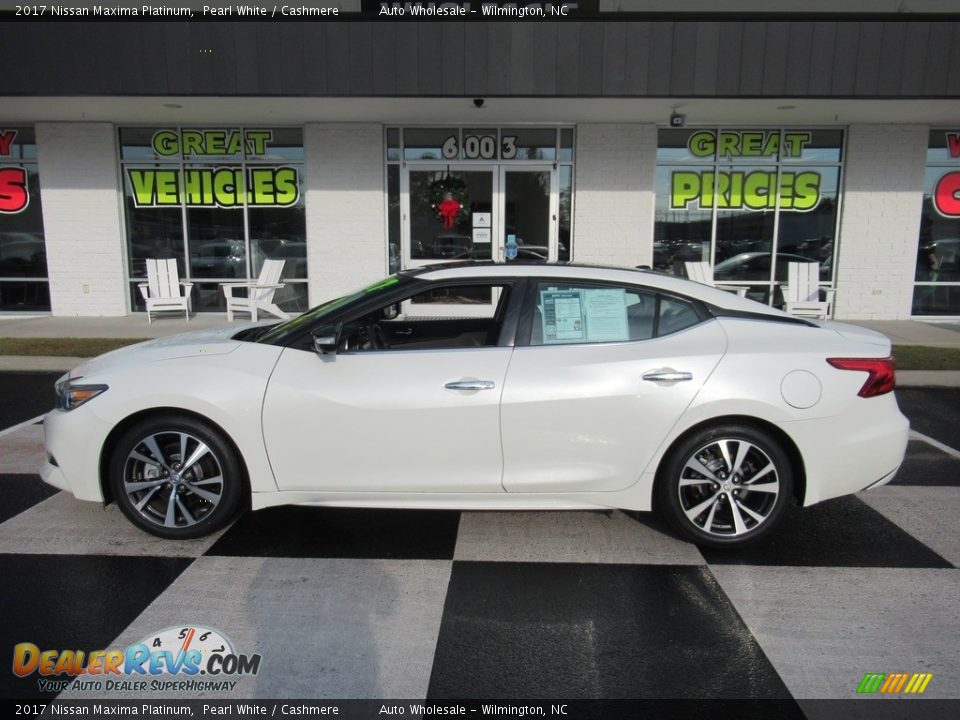 2017 Nissan Maxima Platinum Pearl White / Cashmere Photo #1