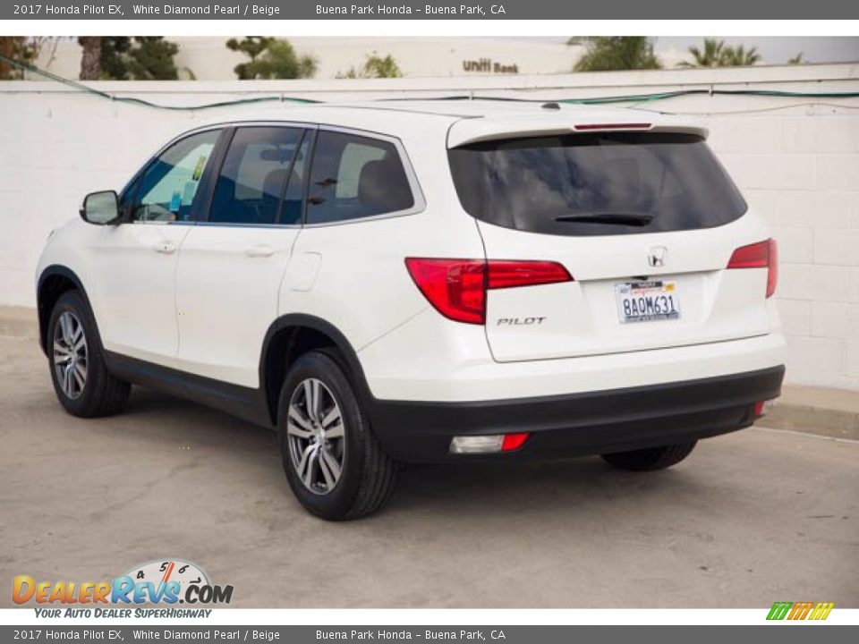 2017 Honda Pilot EX White Diamond Pearl / Beige Photo #2