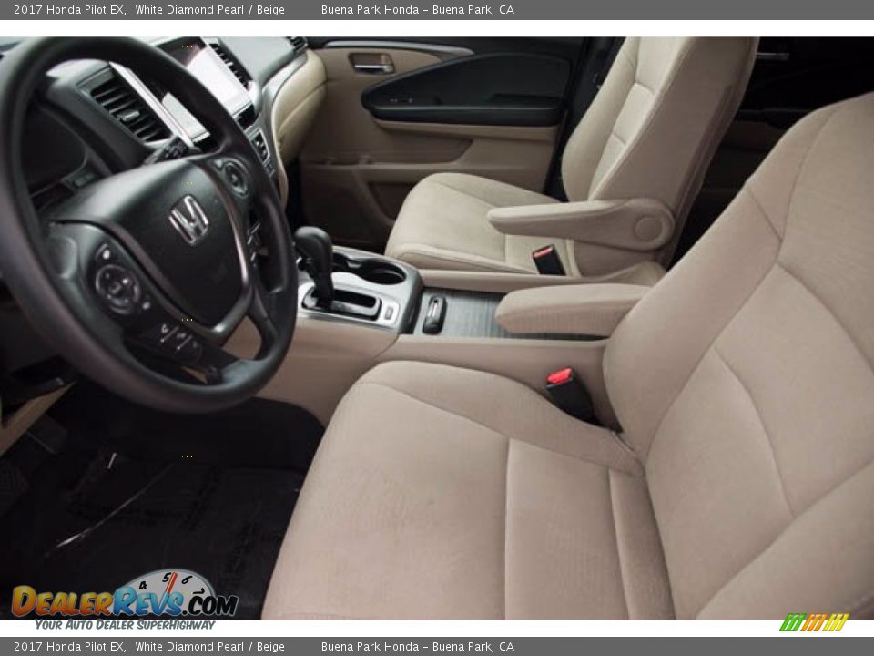 2017 Honda Pilot EX White Diamond Pearl / Beige Photo #3