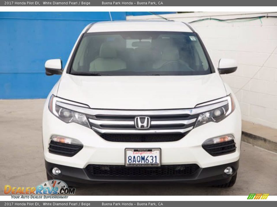 2017 Honda Pilot EX White Diamond Pearl / Beige Photo #7