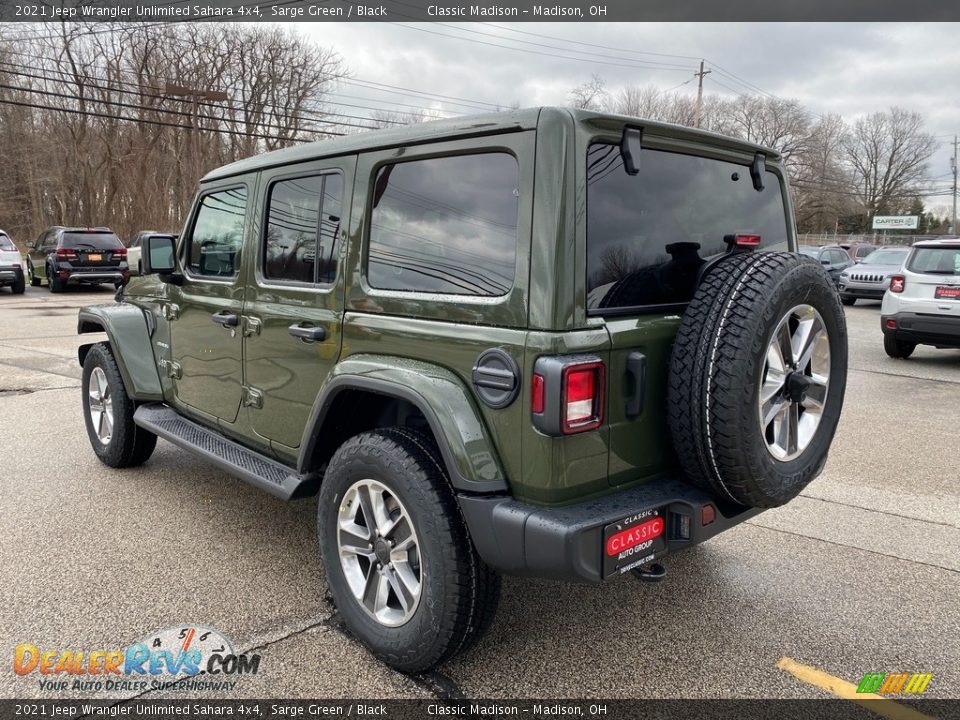 2021 Jeep Wrangler Unlimited Sahara 4x4 Sarge Green / Black Photo #10