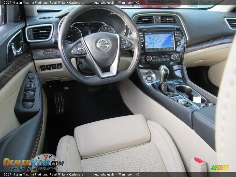 2017 Nissan Maxima Platinum Pearl White / Cashmere Photo #14