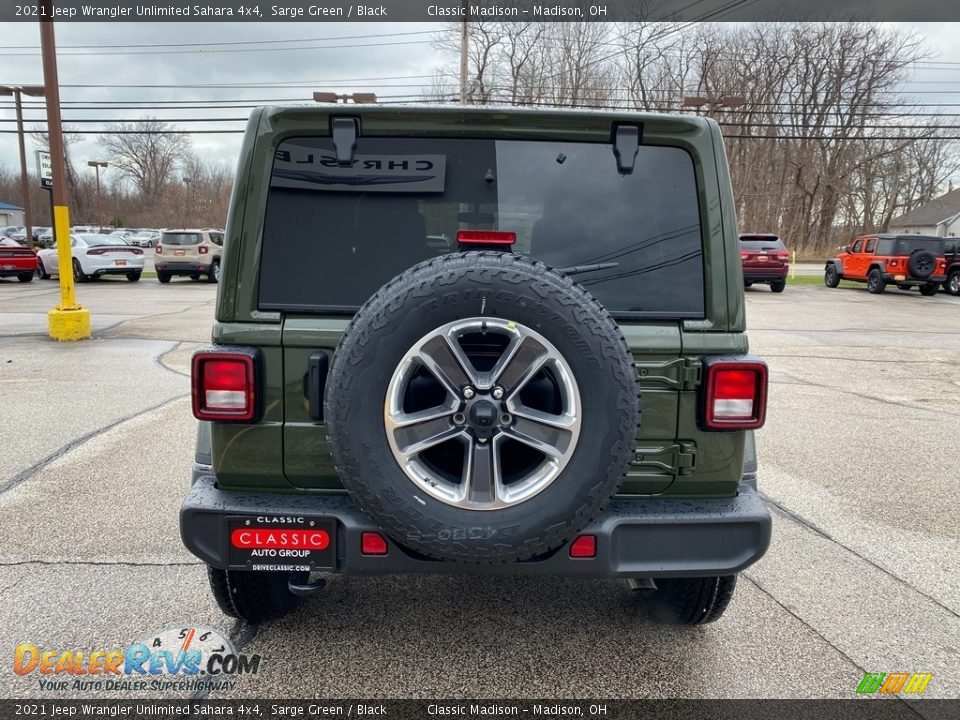 2021 Jeep Wrangler Unlimited Sahara 4x4 Sarge Green / Black Photo #11