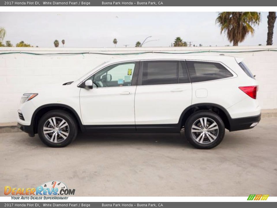 2017 Honda Pilot EX White Diamond Pearl / Beige Photo #8