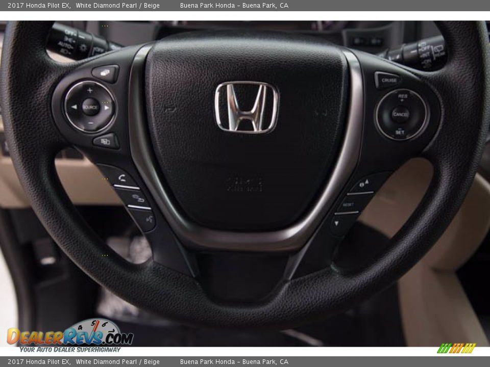 2017 Honda Pilot EX White Diamond Pearl / Beige Photo #13