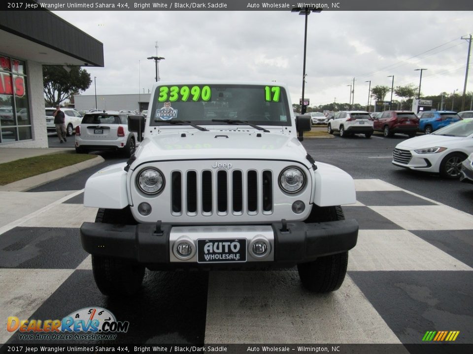 2017 Jeep Wrangler Unlimited Sahara 4x4 Bright White / Black/Dark Saddle Photo #2