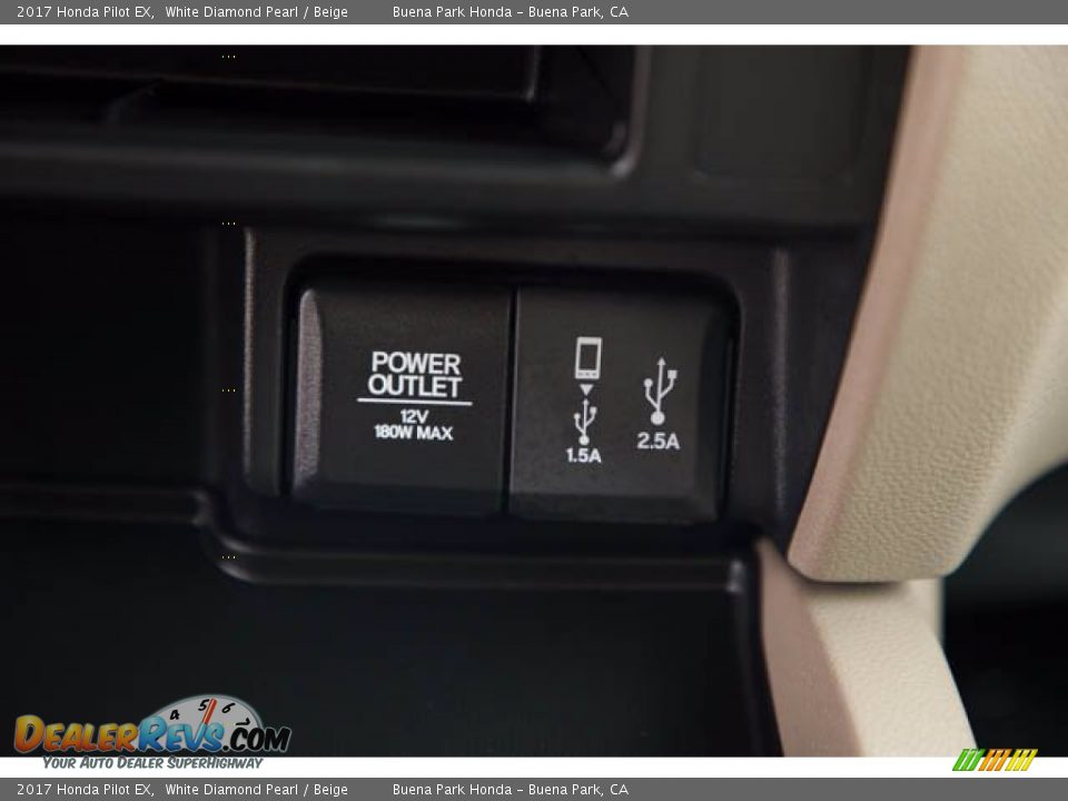 2017 Honda Pilot EX White Diamond Pearl / Beige Photo #15