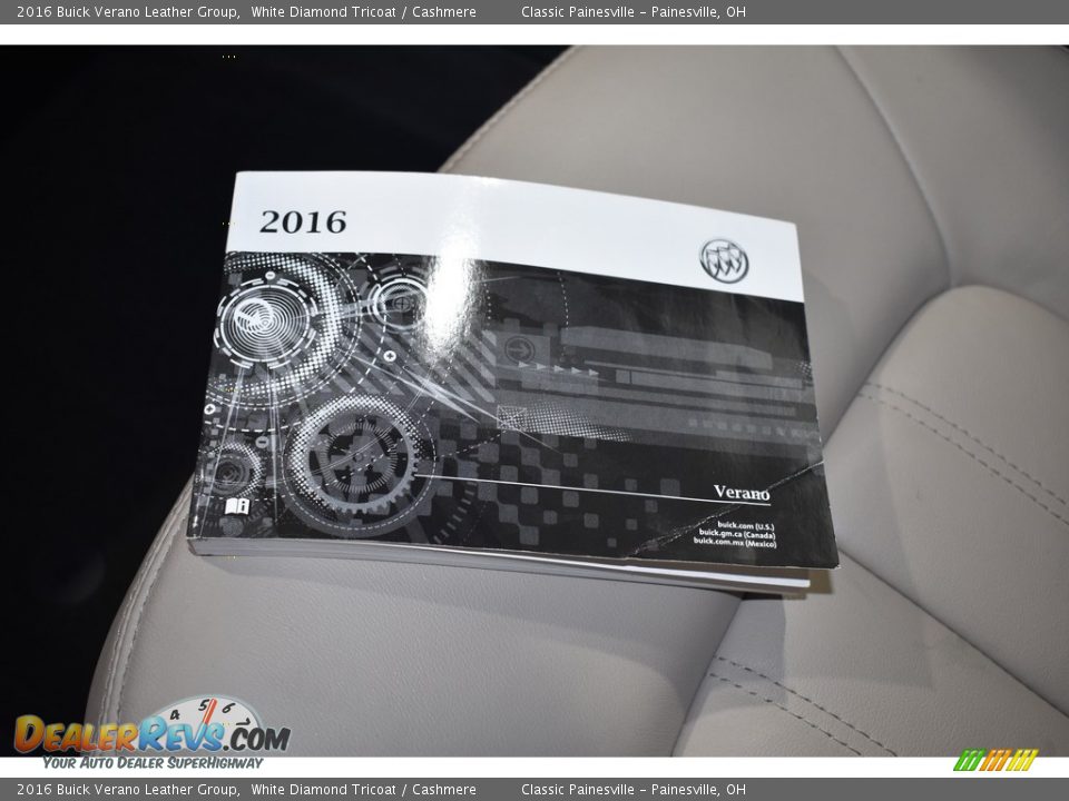 2016 Buick Verano Leather Group White Diamond Tricoat / Cashmere Photo #17