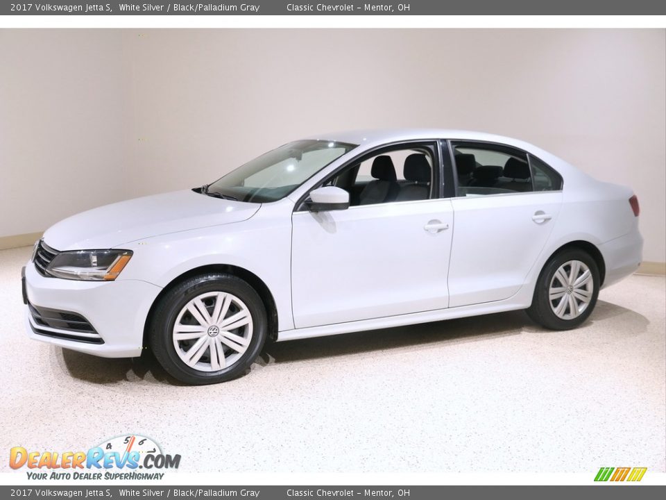 2017 Volkswagen Jetta S White Silver / Black/Palladium Gray Photo #3