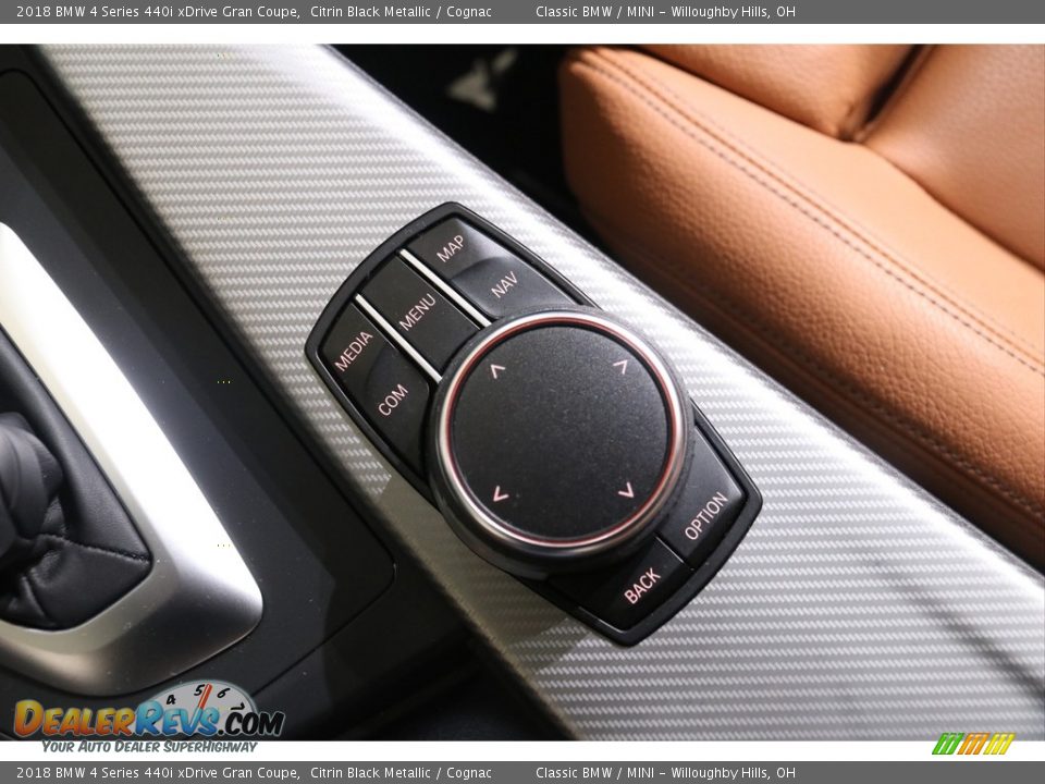 2018 BMW 4 Series 440i xDrive Gran Coupe Citrin Black Metallic / Cognac Photo #18