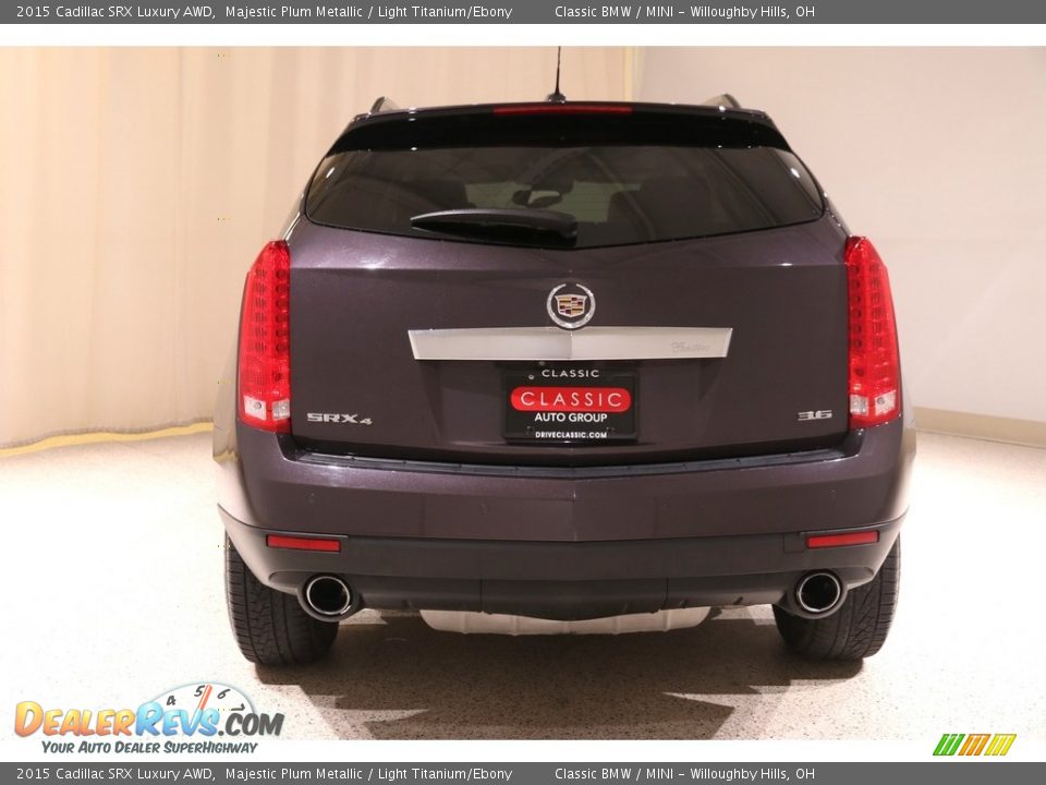 2015 Cadillac SRX Luxury AWD Majestic Plum Metallic / Light Titanium/Ebony Photo #20