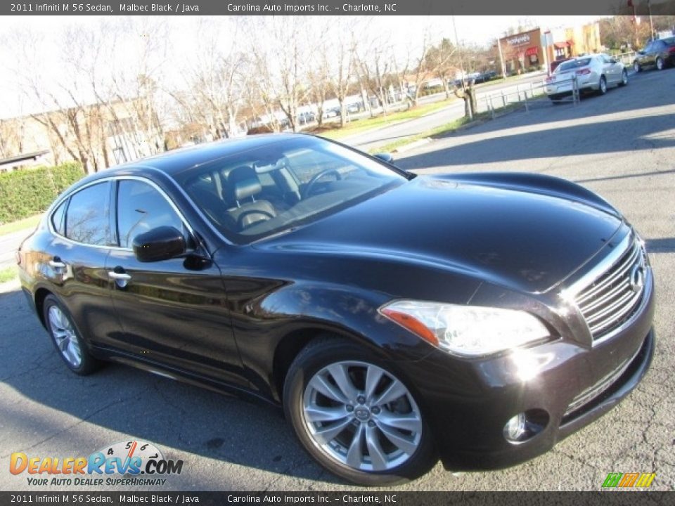 2011 Infiniti M 56 Sedan Malbec Black / Java Photo #3