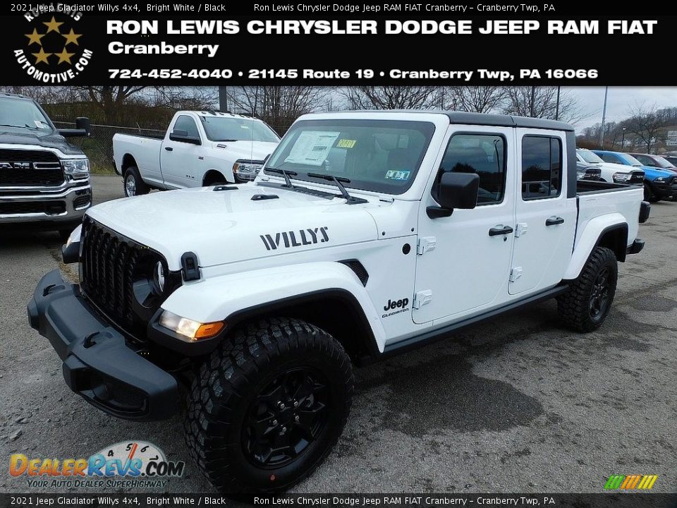 2021 Jeep Gladiator Willys 4x4 Bright White / Black Photo #1