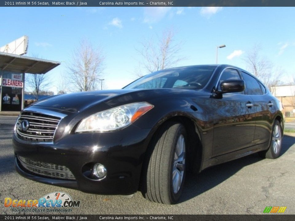 2011 Infiniti M 56 Sedan Malbec Black / Java Photo #6