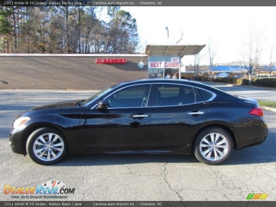 2011 Infiniti M 56 Sedan Malbec Black / Java Photo #7