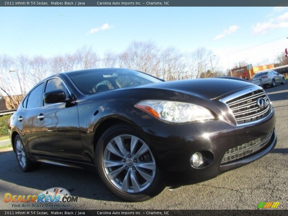 2011 Infiniti M 56 Sedan Malbec Black / Java Photo #28