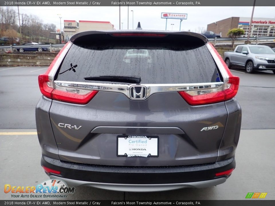 2018 Honda CR-V EX AWD Modern Steel Metallic / Gray Photo #4