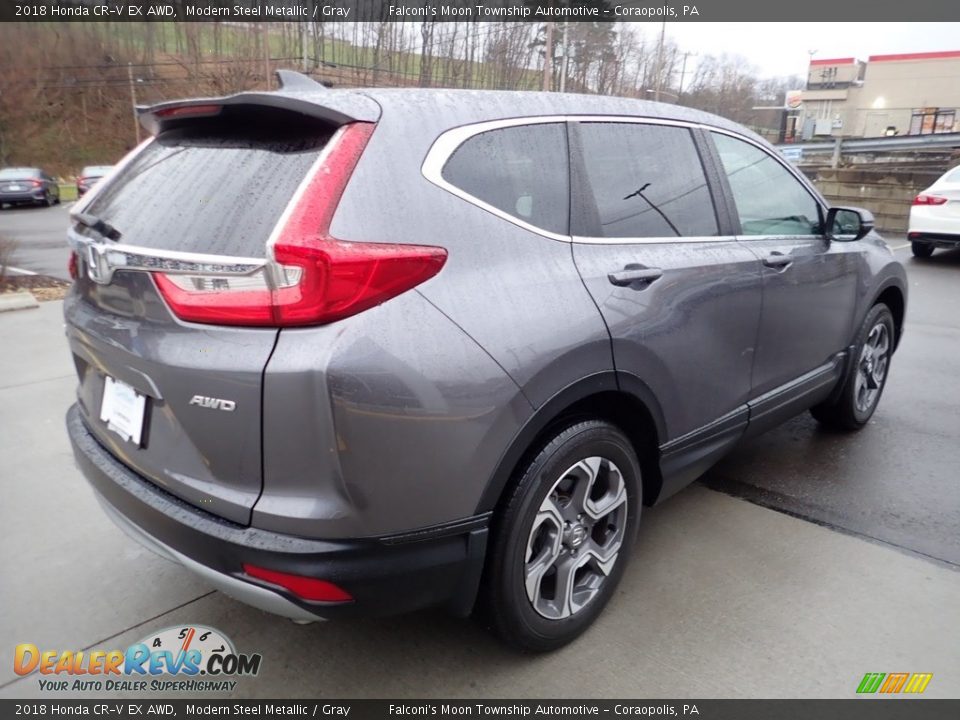 2018 Honda CR-V EX AWD Modern Steel Metallic / Gray Photo #6