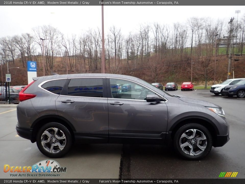 2018 Honda CR-V EX AWD Modern Steel Metallic / Gray Photo #7